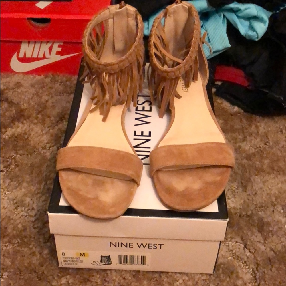 Tan Nine West sandals